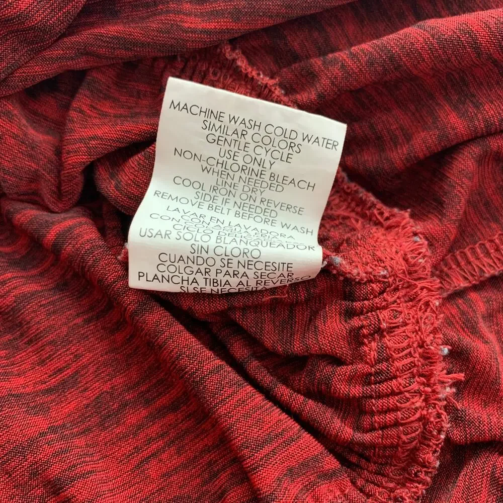 SPECKLESS Red Short Sleeve Ruffle Mini Dress Small - Picture 8 of 9